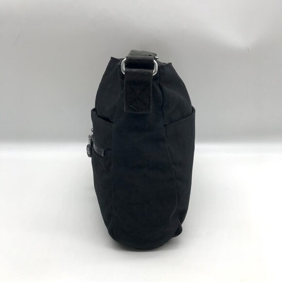 Kipling Black Noir Nylon Multipocket Angie Shoulder Bag - Picture 3 of 11